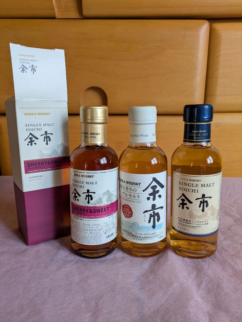 古酒 ニッカウヰスキー 余市 シングルモルト 180ml 3本セット