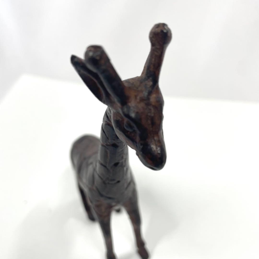 DN-A0713　真鍮　銅　きりん　置物　ビンテージ　アンティーク