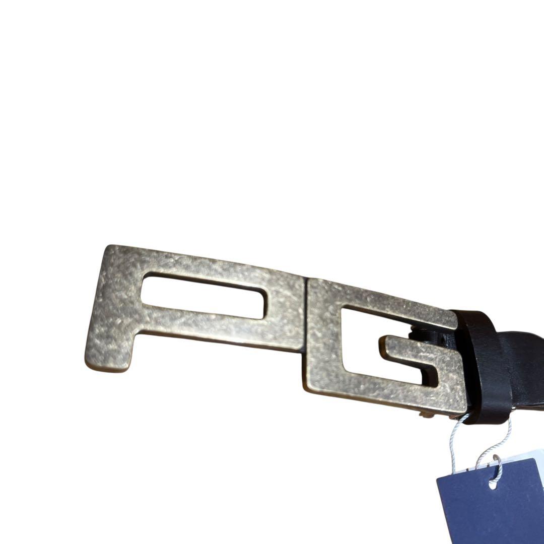 新品未使用タグ付き\"PEARLY GATESパーリーゲイツ\" LOGOベルト 金