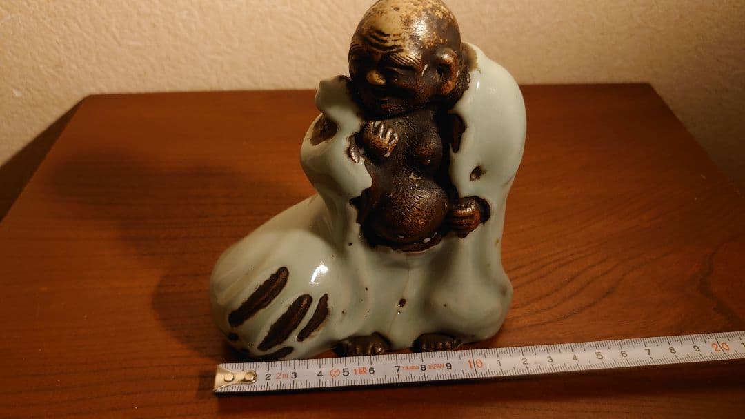 青磁　李朝　だるま　蘇山　諏訪蘇山　蔵出し　アンティーク青磁　１客