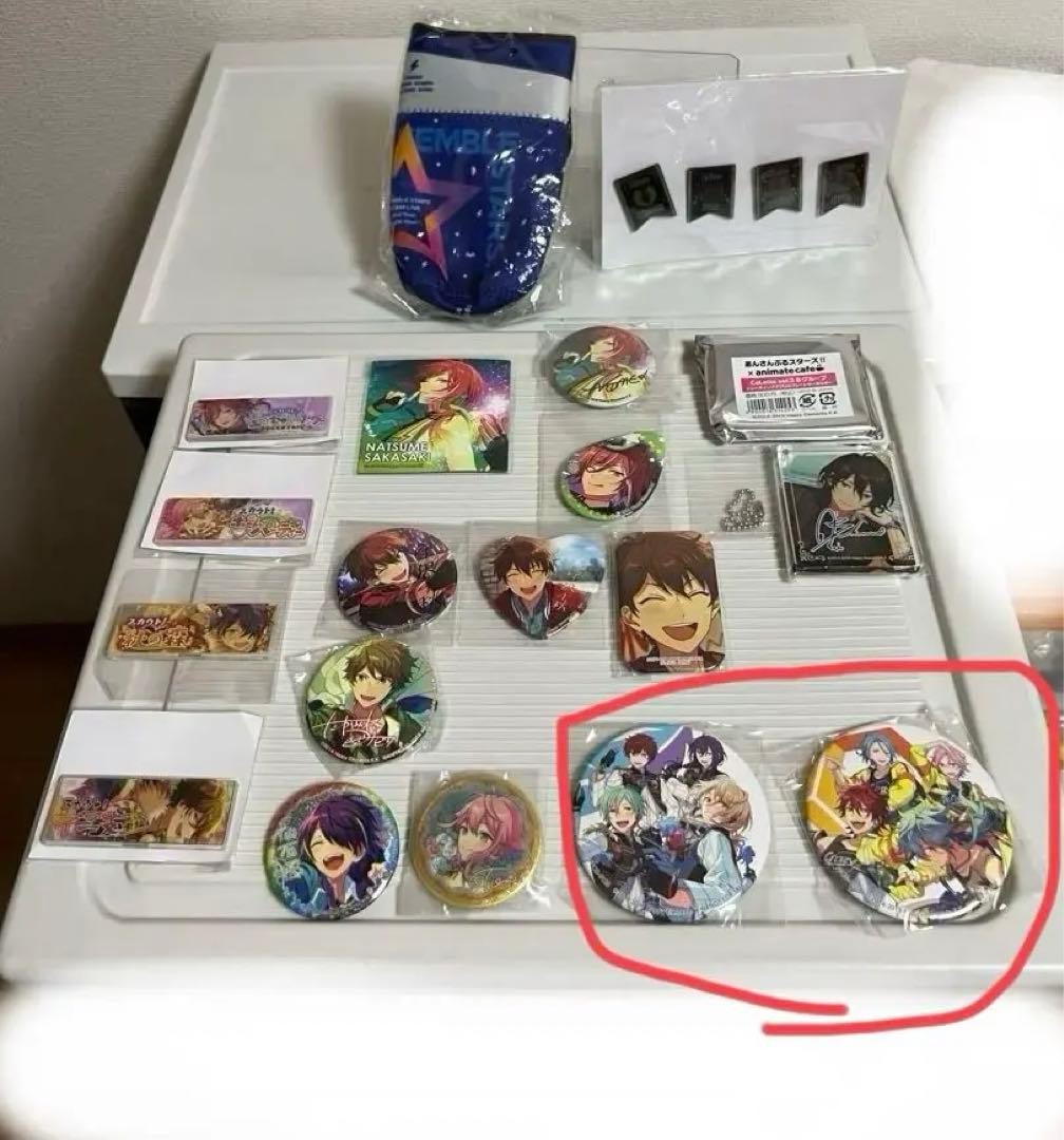 あんさんぶるスターズ！！ 缶バッチ、朔間零、逆先夏目、たかみねペットボトルカバー