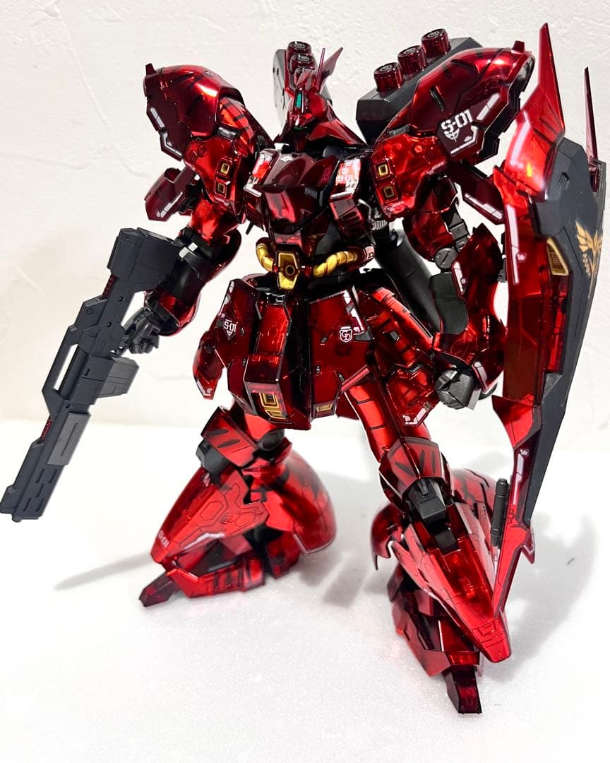 RG 1/144 サザビー メカニカルコアメッキ 完成品　水転写デカール付き