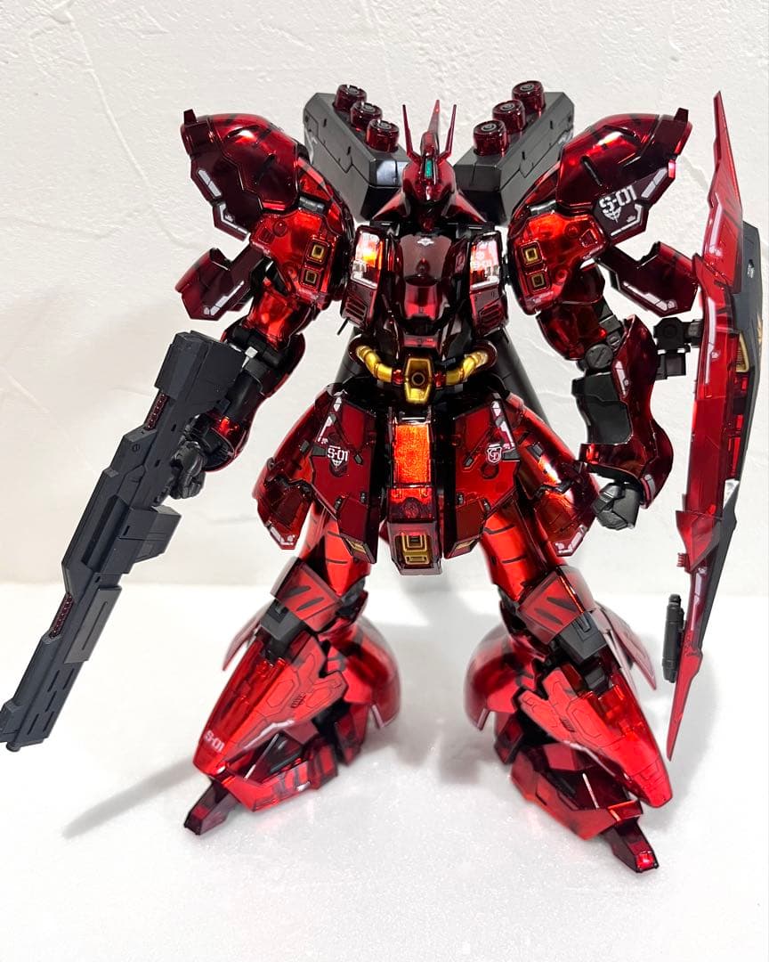 RG 1/144 サザビー メカニカルコアメッキ 完成品　水転写デカール付き