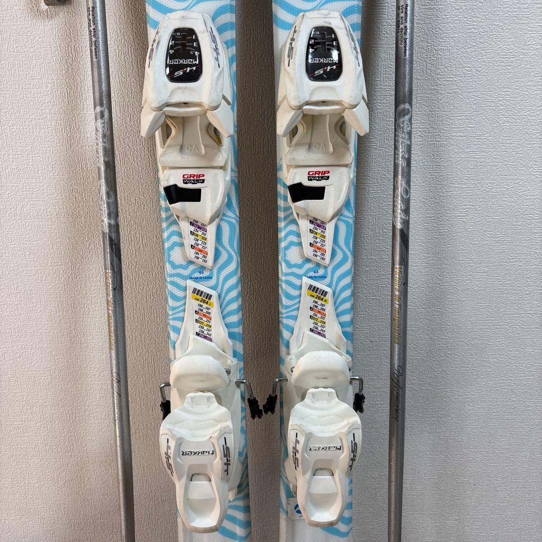 ジュニアスキーセット　VolklFLAIR 110cm 21cm ストック付