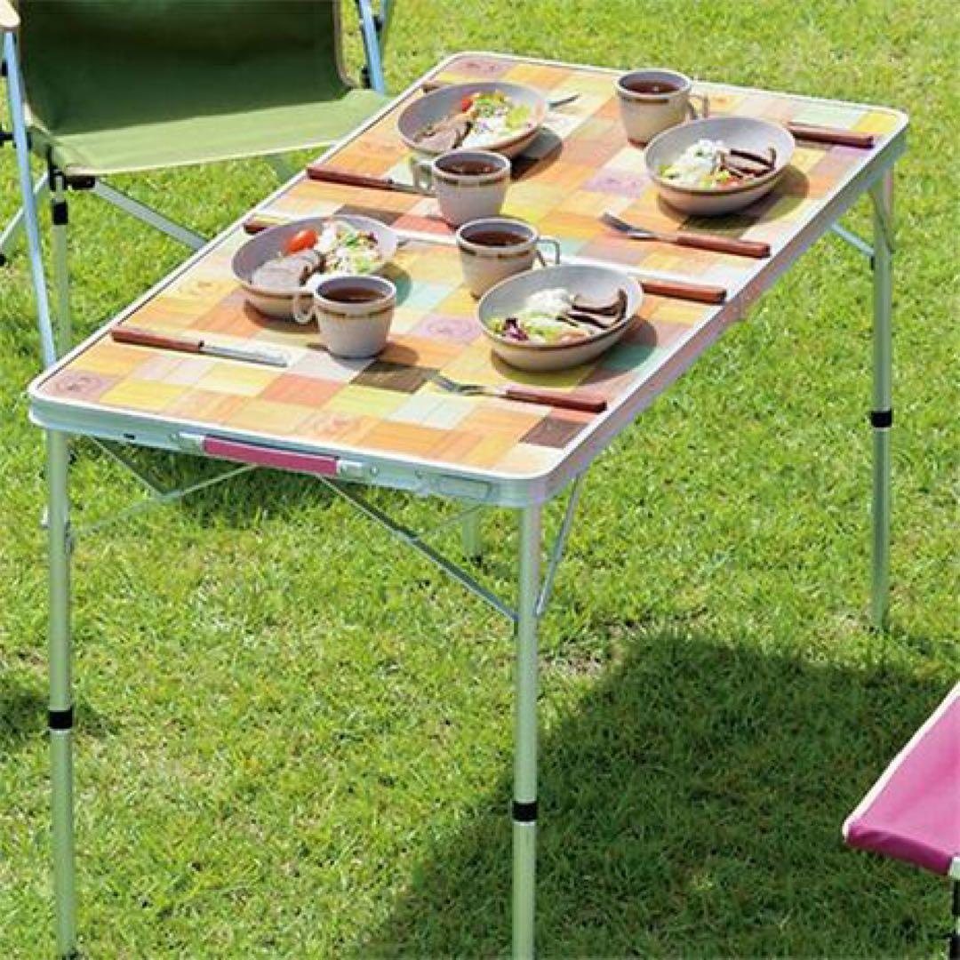 未使用 コールマン ナチュラルモザイクリビングテーブル/120プラス マルチ