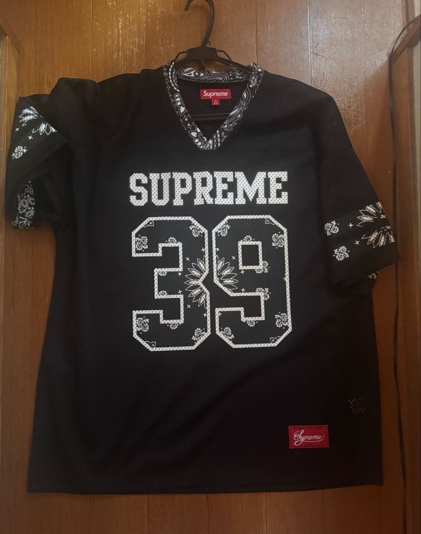 r*k様 シュプリーム バンダナ フットボール ジャージ SUPREME ブラッ