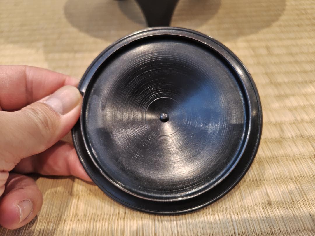 送料込【逢絢亭】茶道具 朝鮮風炉 唐銅 畠春斎釜添 風炉師 般若勘渓 共箱入り