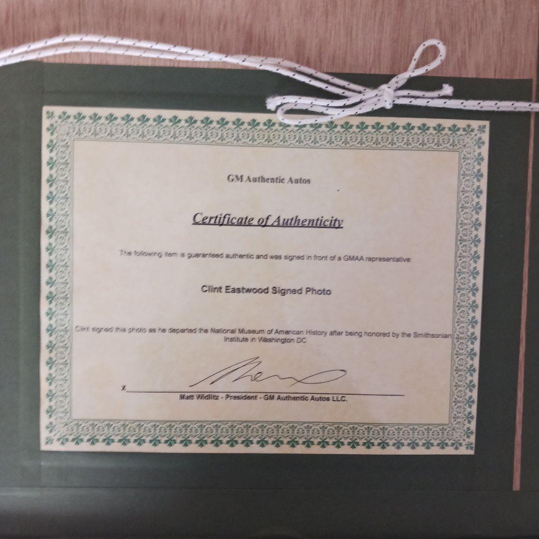 希少　USJ　クリントイーストウッド(続・夕日のガンマン)直筆サイン　証明書