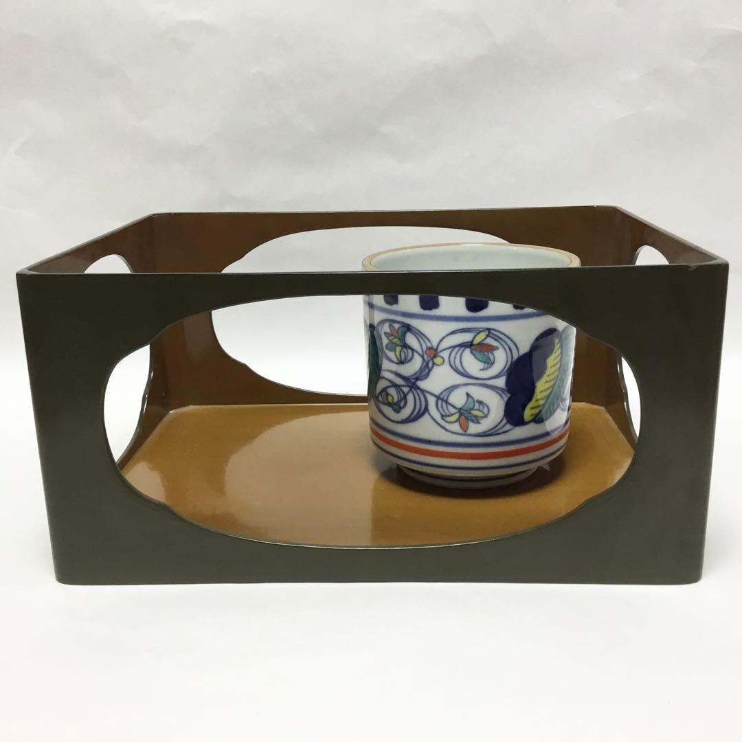 莨盆 香狭間透 キズあり 火入 オランダ 木箱入 茶道具 古物品