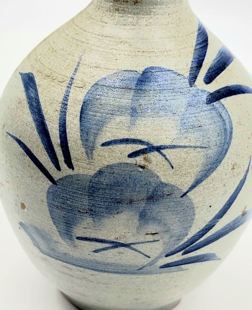 時代物　染め付け　徳利　花入れ　江戸時代　骨董品、美術品