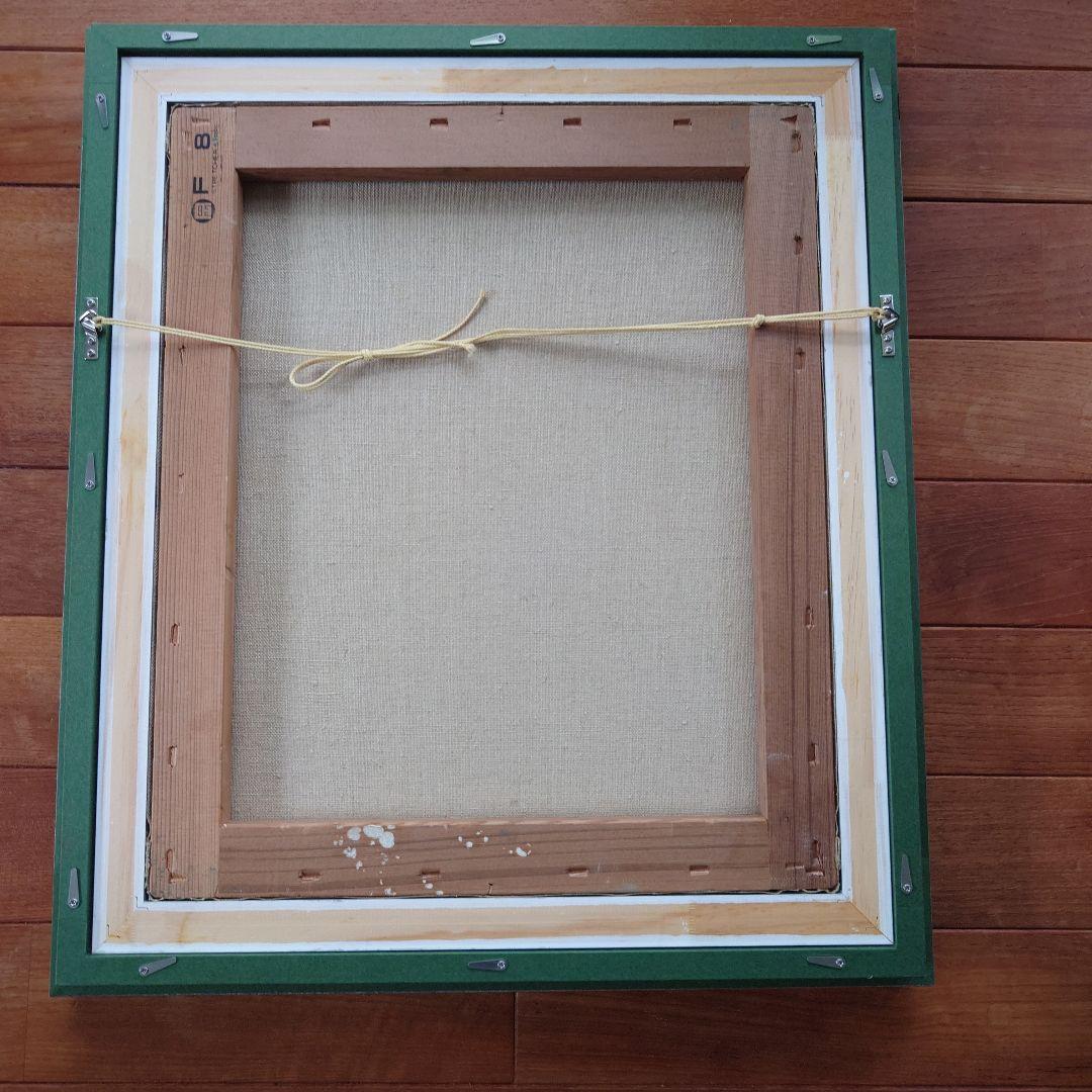 真作保証 肉筆 福田 實 シャベネ点描風景画 油彩F8絵画油絵油彩画