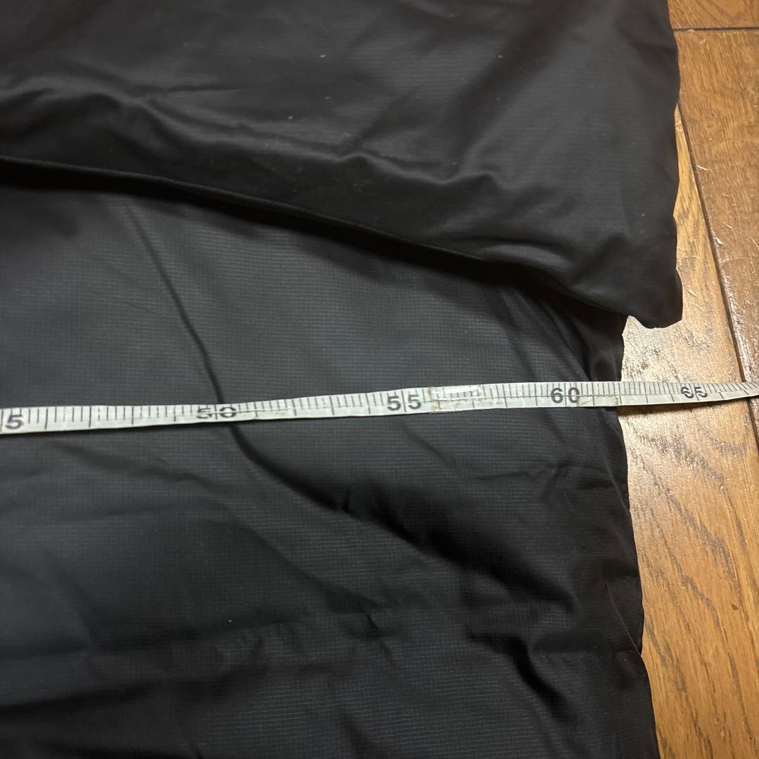 adidas メンズブラック ベンチコート L／スリーライン／フードあり／軽量