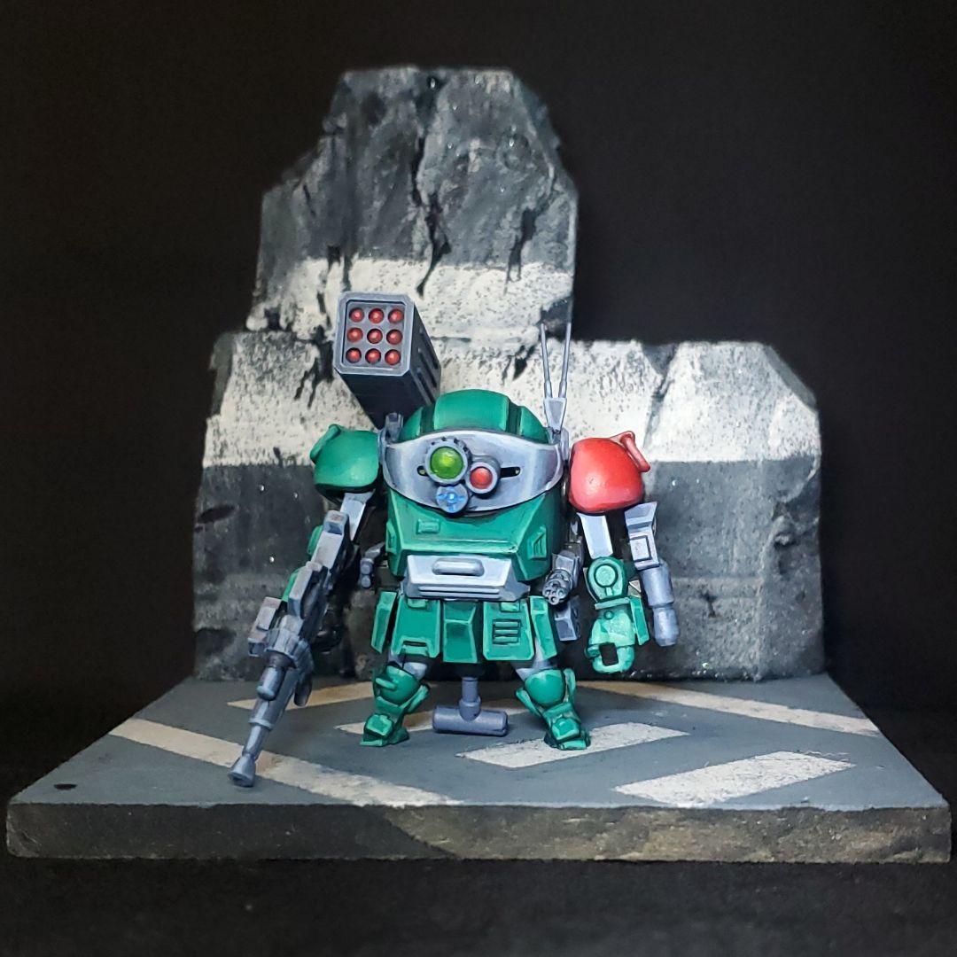 チョイプラ ボトムズ スコープドッグ レッドショルダー 完成品 ジオラマ台座