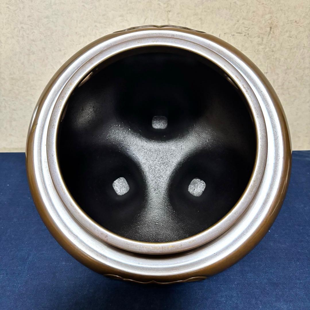 人間国宝浄清造 風炉 茶釜 電熱器 唐銅朝鮮風炉釜 野々田電熱器 敷板 茶道具