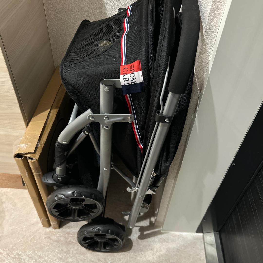 一回使用★ ポンポリース 折畳み 対面式切り替えカート 中型・多頭用バギーカー