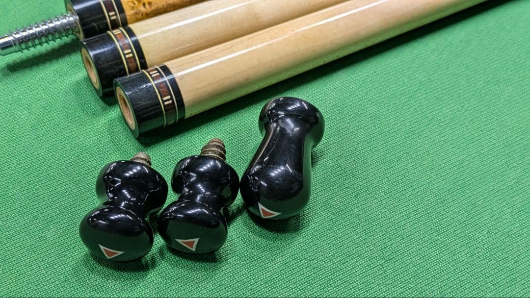 本ハギ子持ち6剣ビリヤードキュー(メーカー不明)