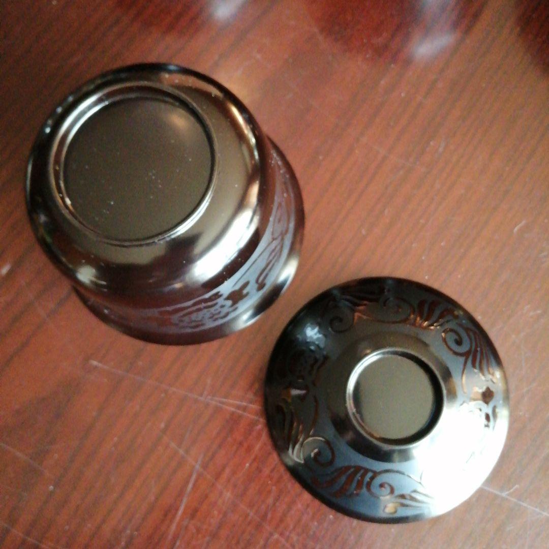 木製漆器　影蒔絵蓋付吸物椀　20客　11cm　明治～昭和初期