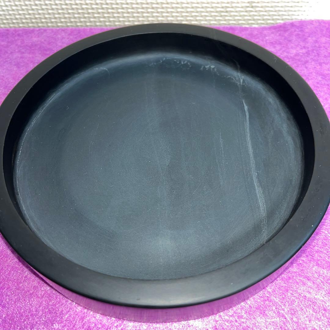 ⭕️雨端硯　五寸胴張丸硯　大型特殊研　直径150mm大　マニア
