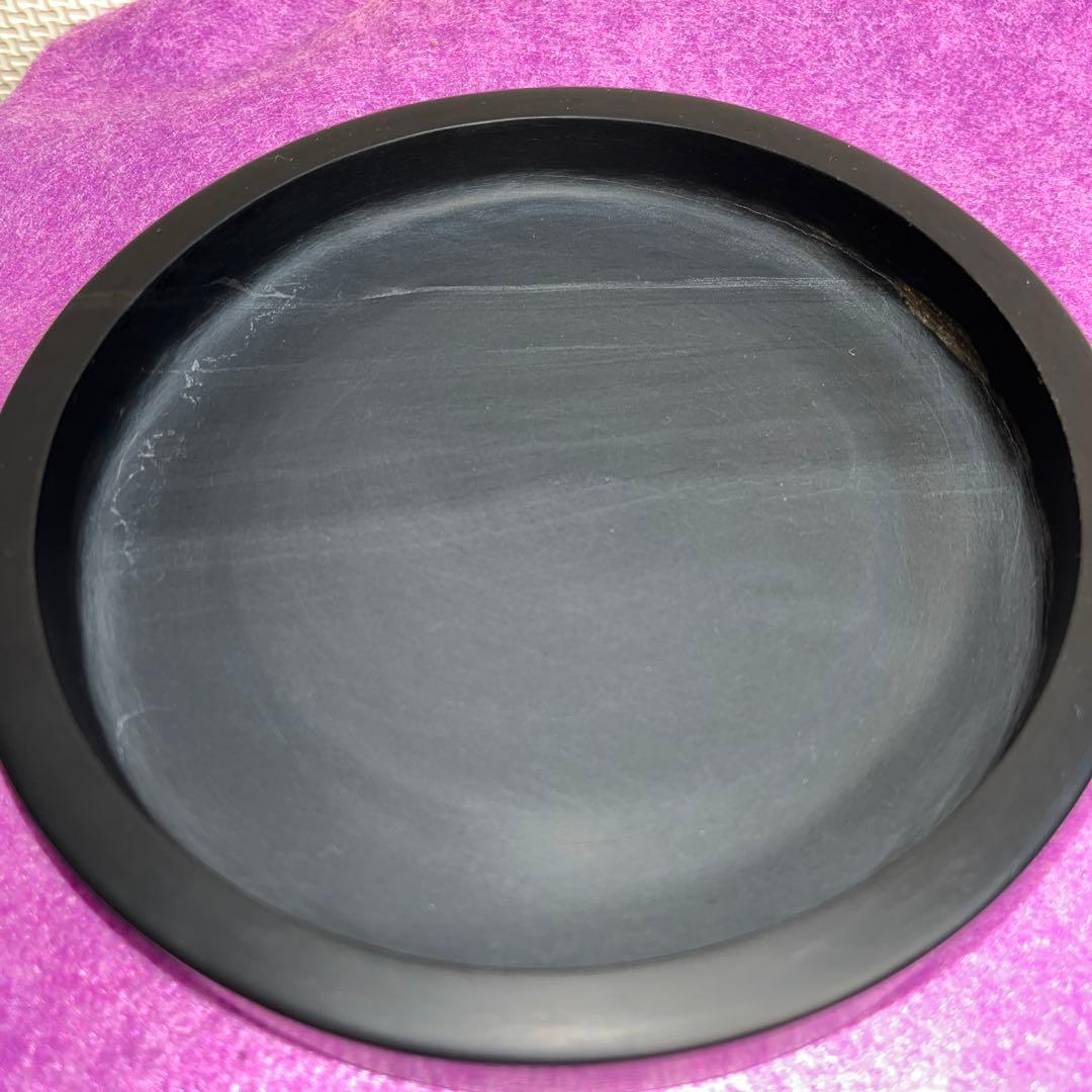 ⭕️雨端硯　五寸胴張丸硯　大型特殊研　直径150mm大　マニア