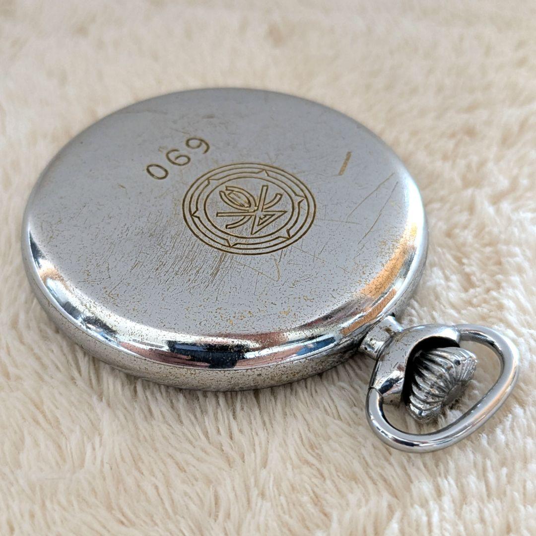 鉄道時計 SEIKO機械式懐中時計 阪急(阪急電鉄)阪急社紋 (正常稼動品)