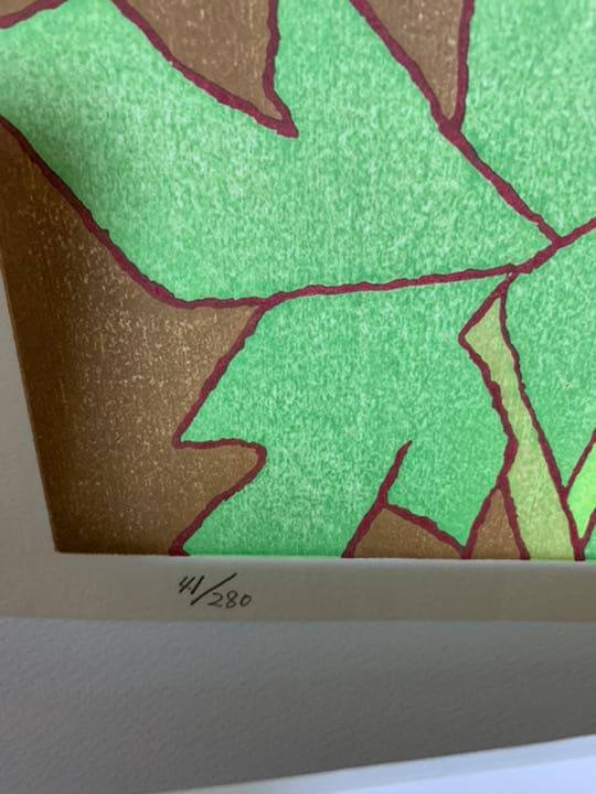 熊谷守一「牡丹（生前版画）」木版画41/280 くまがいもりかず お値下げ中