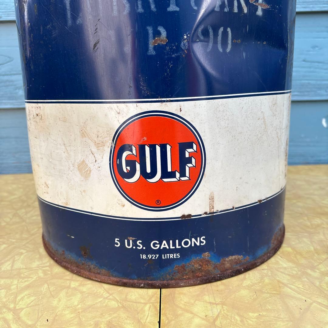 USA VINTAGE GULFガルフ 5ガロン缶 1950s