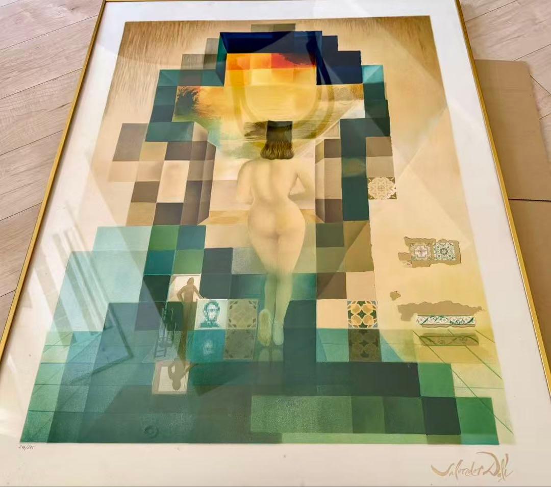 サルバドール・ダリ 「リンカーン錯視」超現実主義 版画 額装 #207-4