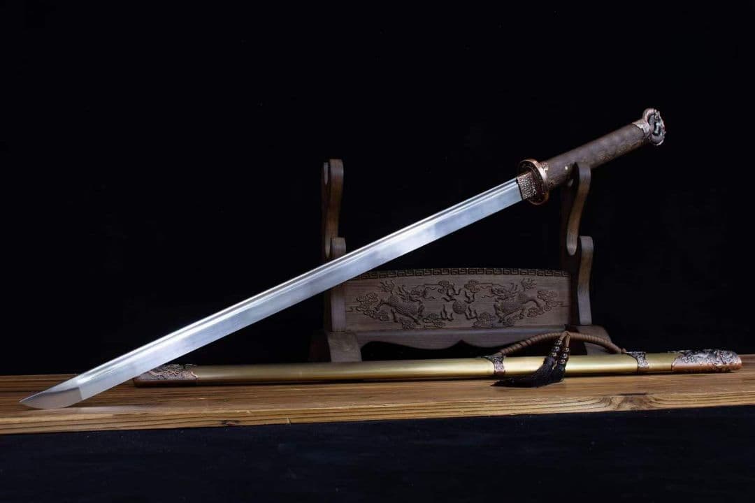竜行直刀-高性能マンガン鋼 古兵器 武具　刀装具　日本刀　模造刀 居合刀