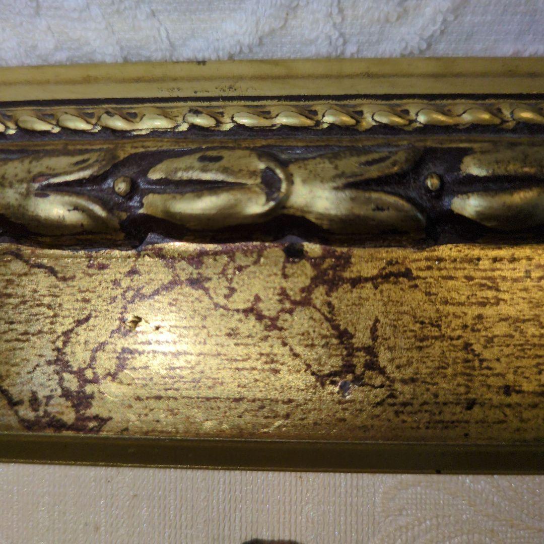 美品、アンティーク風額縁、フルーツ柄入り、立体型