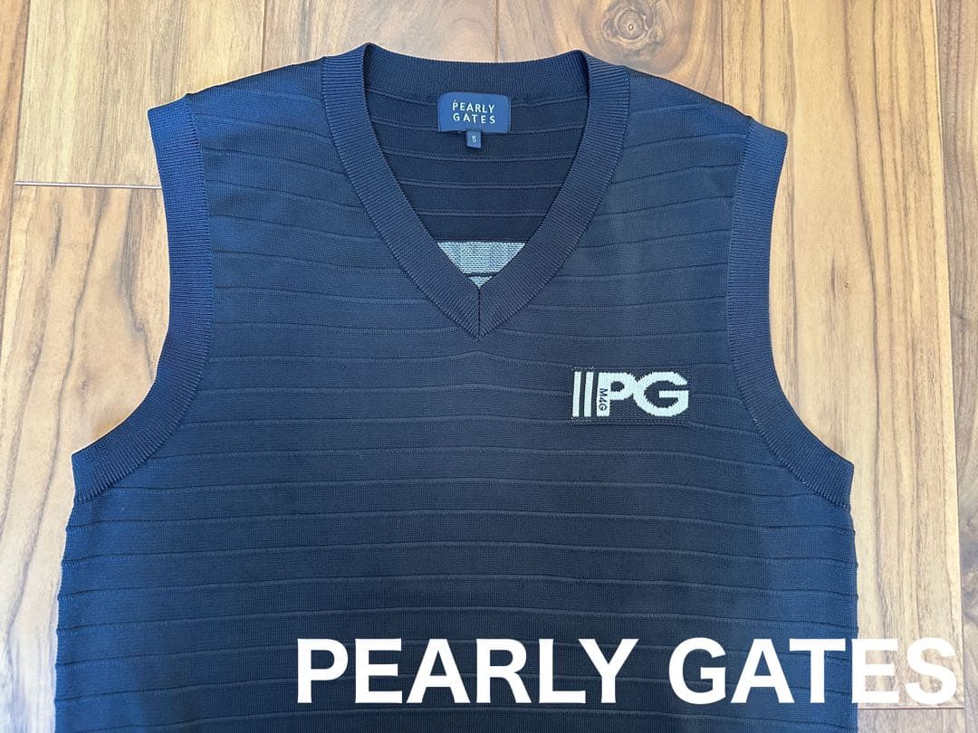 パーリーゲイツ　ベスト　サイズ５　ネイビー　メンズ