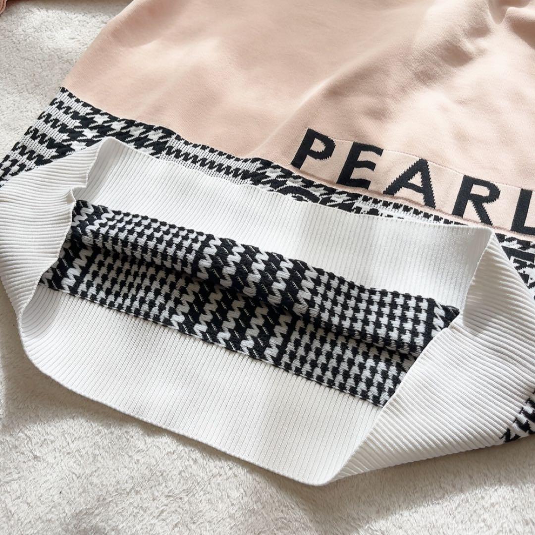 極美品　パーリーゲイツ　千鳥　グレンチェック　ピンク　ブラック　ニット