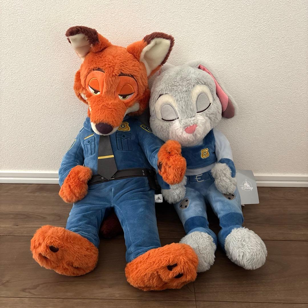 ディズニー ズートピア　ぬいぐるみ ニック・ワイルド　ジュディ・ホップス