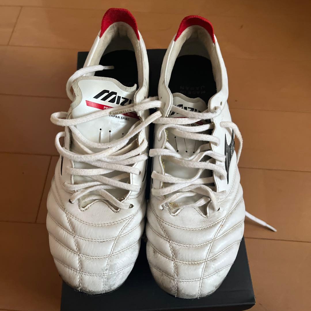 Mizuno サッカーシューズ 日本製 ホワイト/レッド