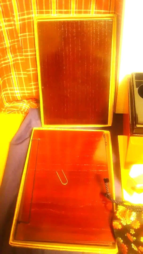 茶箱、根来塗木製と付属品9種付