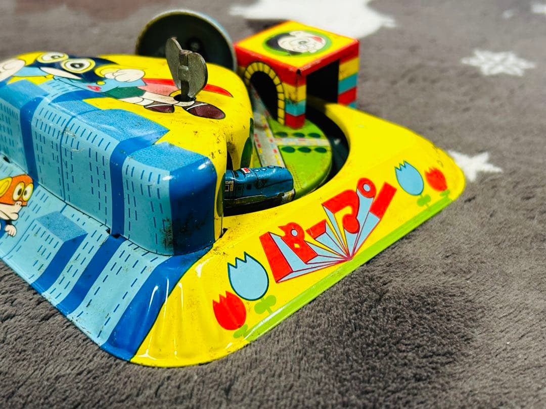 昭*和様 レア/レトロ　ヨネザワ　パーマン　電車まわり　おもちゃ 手動巻き式