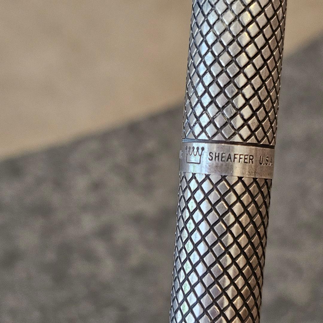 SHEAFFERヴィンテージ万年筆　14金　スターリングシルバー