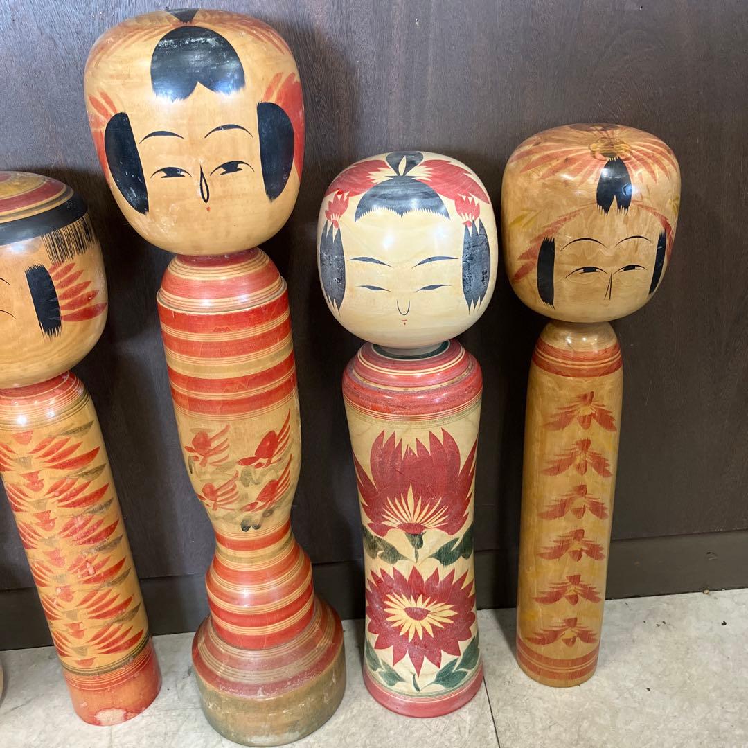 D-3 昭和レトロ 木製 こけし 小芥子 ニポポ 14体セット まとめ売り