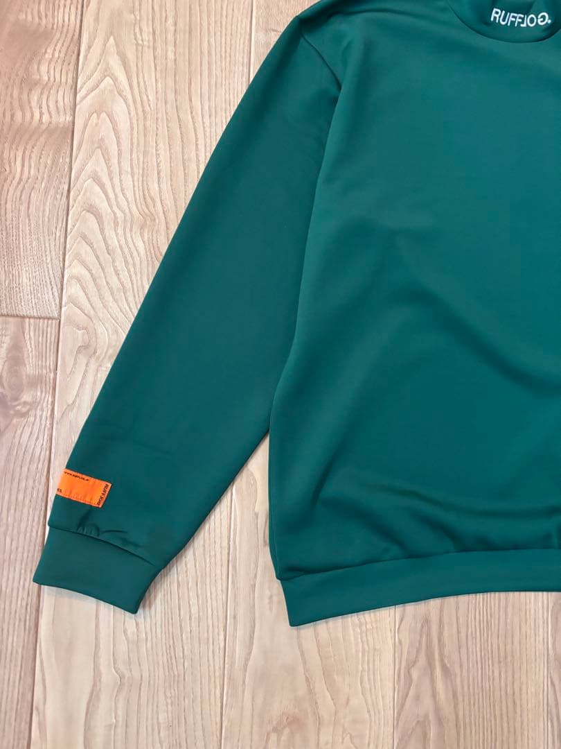 バックフレームロゴモックネックシャツ　XL