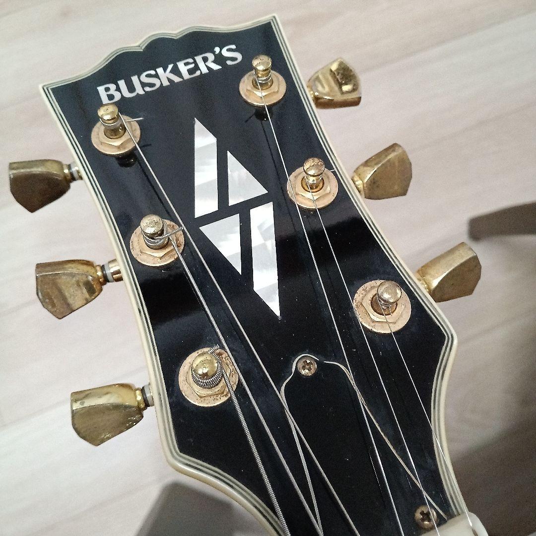 BUSKER'S ホワイト レスポールスタイル ギター