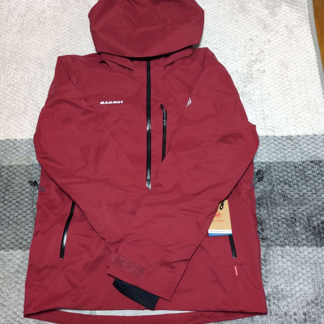 MAMMUT 防水フード付きジャケット レッド
