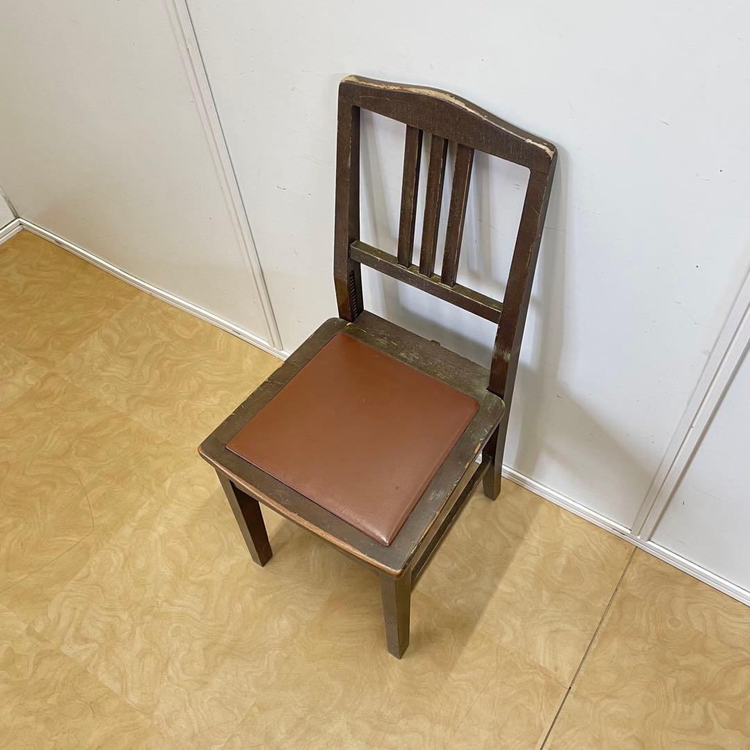 ビンテージ ヤマハ ピアノ椅子 トムソン椅子 背付椅子 チェア アンティーク
