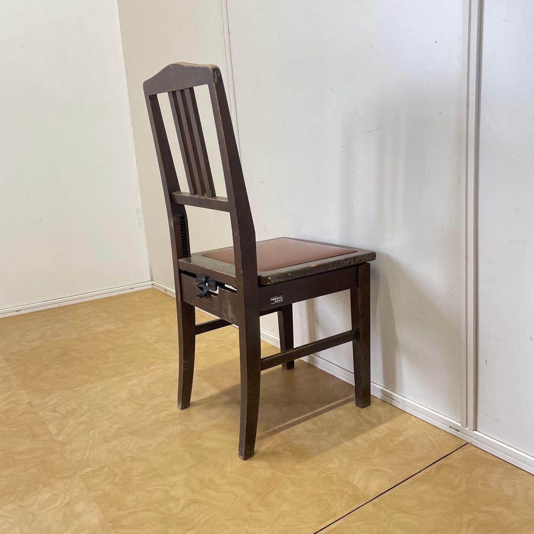 ビンテージ ヤマハ ピアノ椅子 トムソン椅子 背付椅子 チェア アンティーク