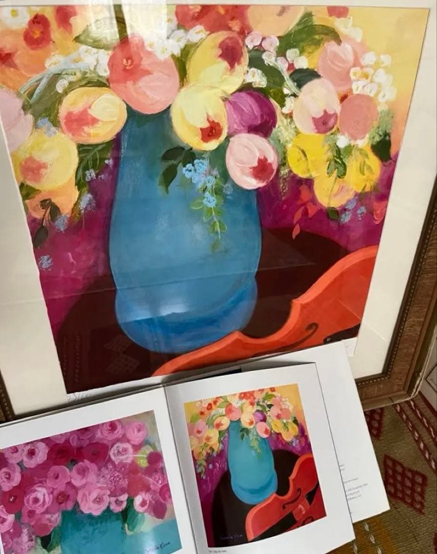 新品額入り版画　47✖️55 ジニー・キム　限定　証明書、直筆サイン、ED 大きめ