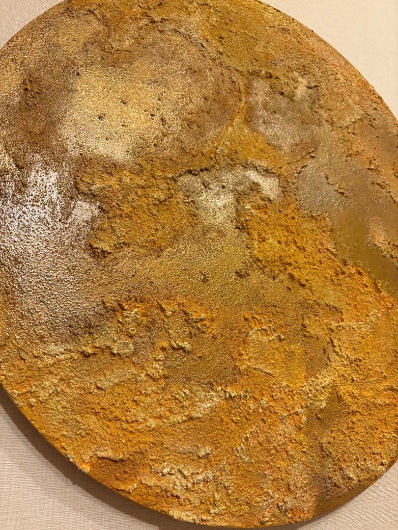 油絵原画 MOON 油彩画 原画 月 画鋲で設置可能