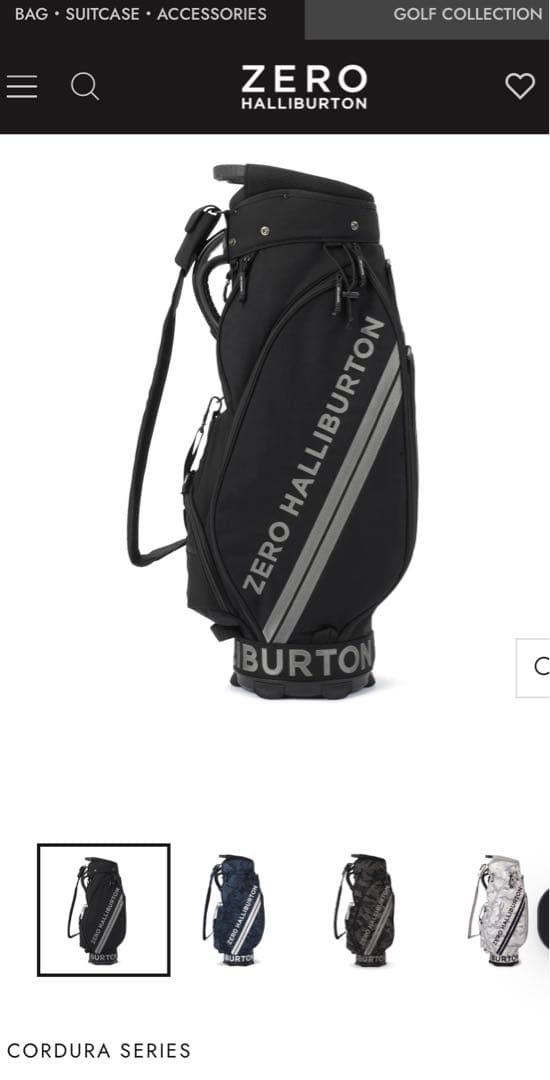 ゼロハリバートン　キャディバッグ　黒