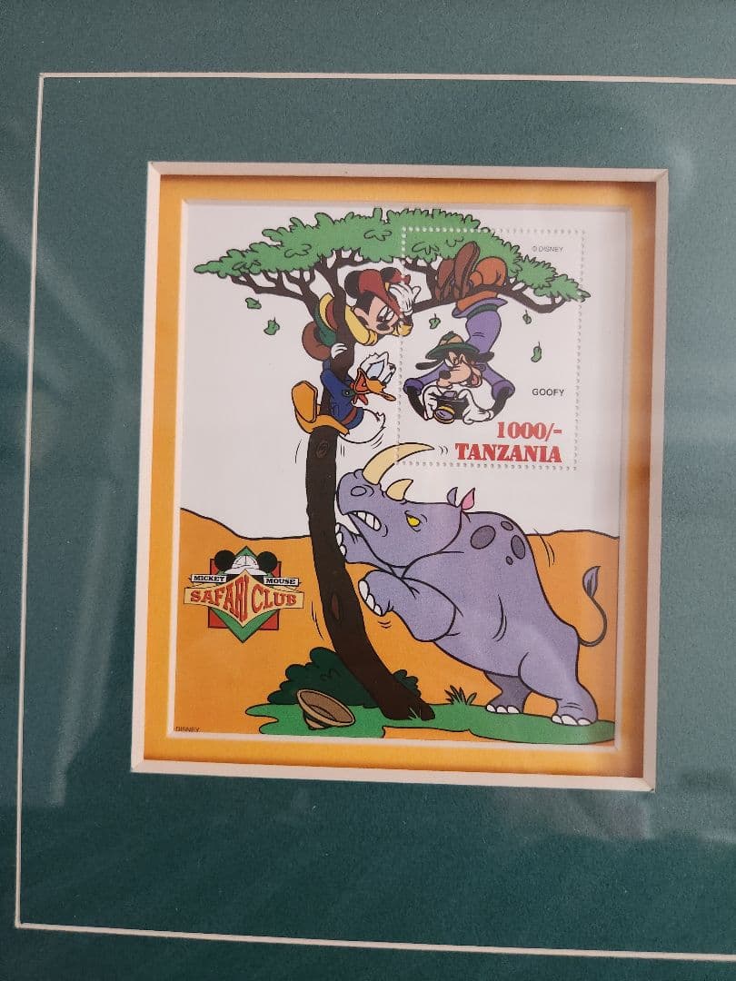 Disney Safari Club スタンプコレクション　タンザニア　額裝