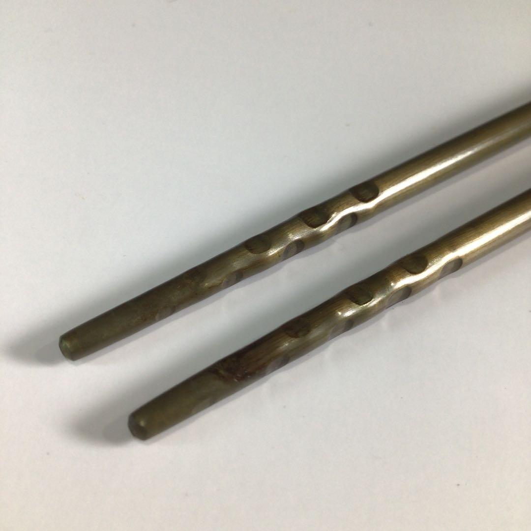 Ｐ６２７　火箸　『木村清五郎造』『菊頭』『四方すかし』『飾火箸』　共箱　茶道具