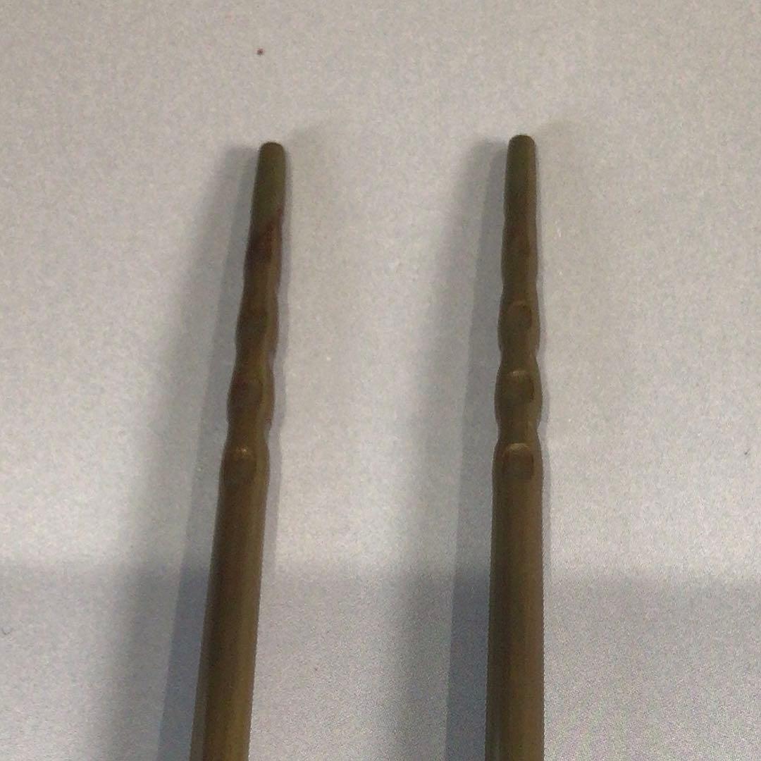 Ｐ６２７　火箸　『木村清五郎造』『菊頭』『四方すかし』『飾火箸』　共箱　茶道具