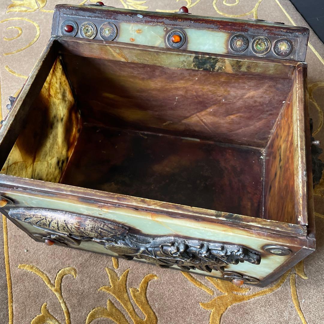 中国　玉石　宝箱　10.5kg