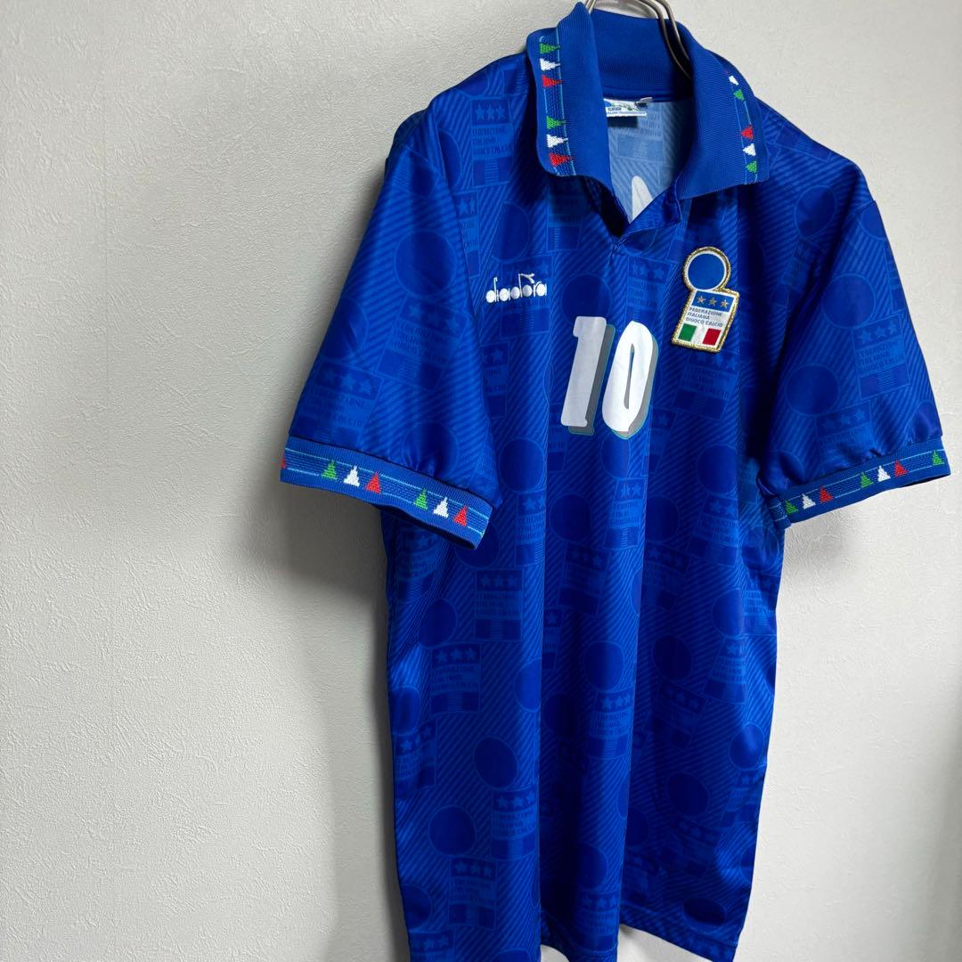ロベルト・バッジョ DIADORA ディアドラ ユニフォーム ゲームシャツ 青